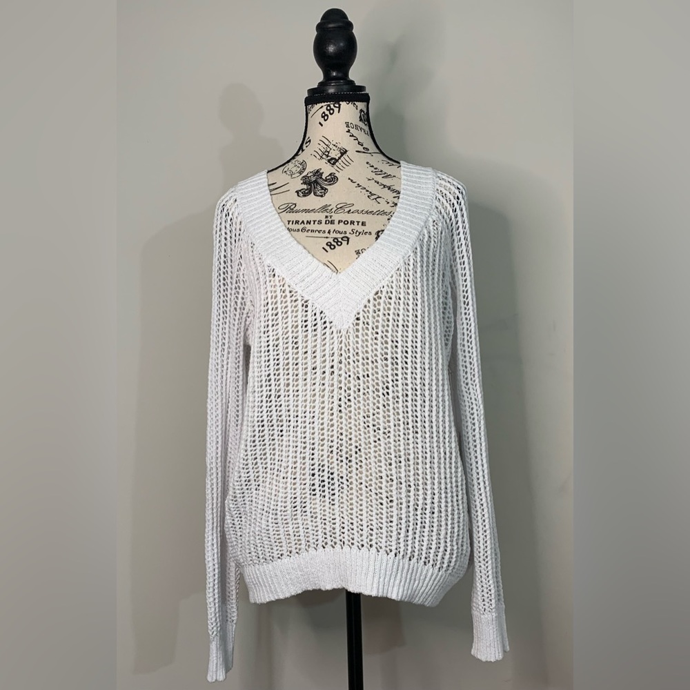 One Grey Day Los Angeles Bryant open knit Pullover Size: S